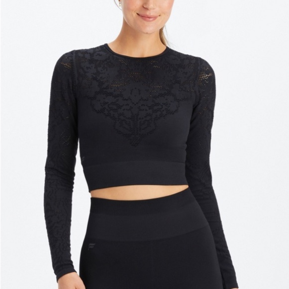 Fabletics Black Long Sleeve Bodysuit